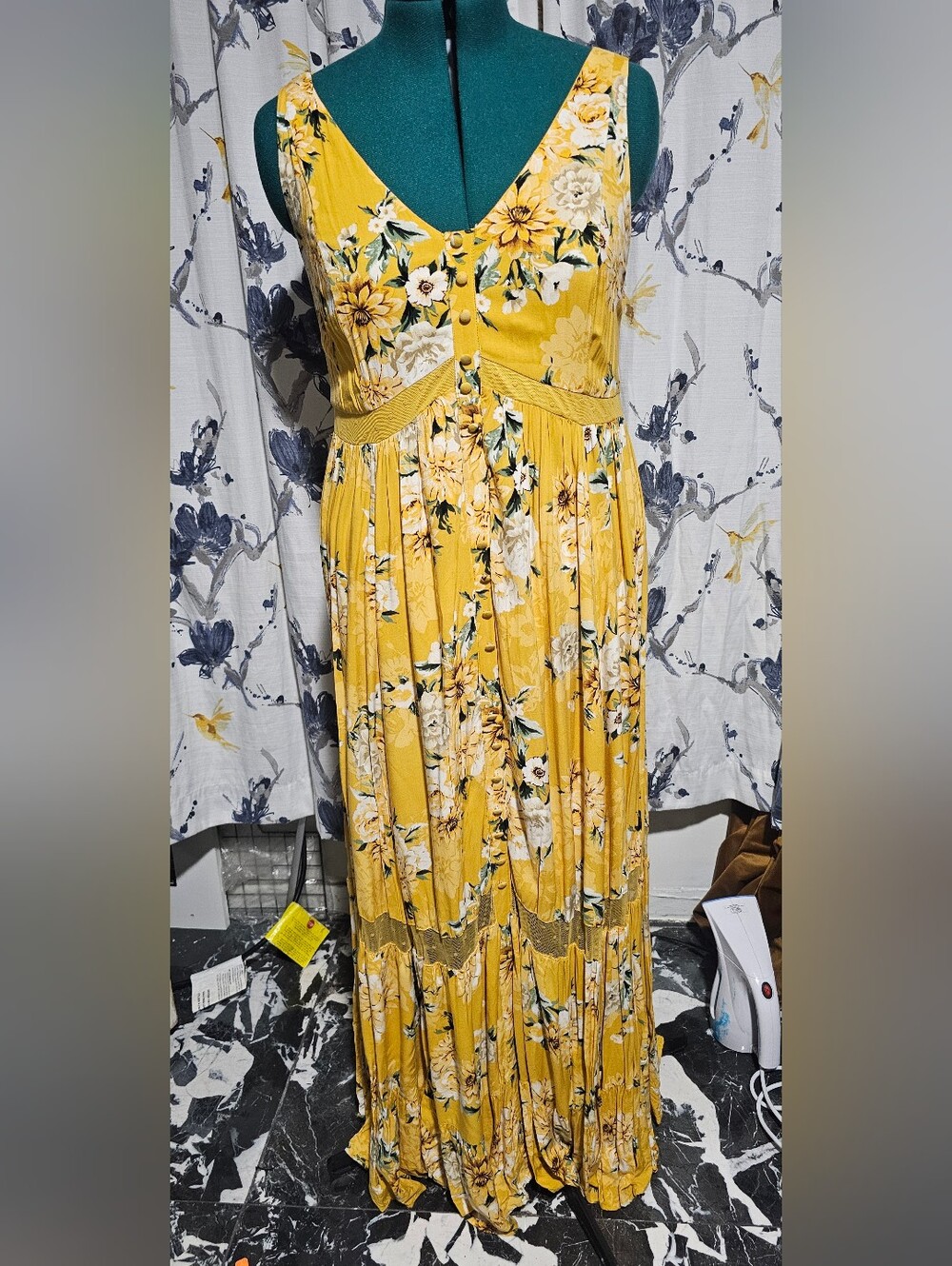 TORRID Yellow Floral Challis Dress - Women